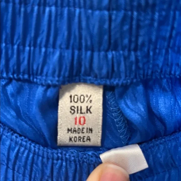 Adrianna Papell Vintage Silk Printed Buttoned Blouse‎ and Skirt Set Size 10 - Picture 11 of 11